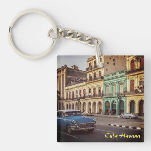 Kuba Havanna Vintage Klassiker Stadtbild Schlüsselanhänger