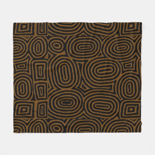 Kuba Heritage Geometric Fleece Blanket (Vorderseite (Horizontal))