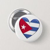 Kuba-Herz-Flagge Button (Vorne & Hinten)