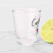 Kuba-Herz-Flagge, kubanische Flagge Schnapsglas (Links)