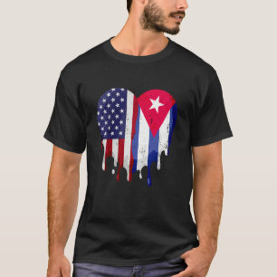 Kuba Hispanic Heritage Monat Kuba Flagge H T-Shirt