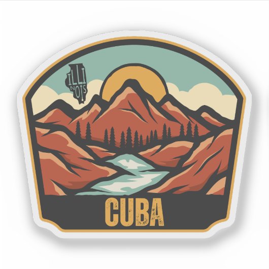 Kuba, Illinois Aufkleber (Vorderseite)