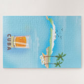 Kuba Illustriertes Reiseplakat Puzzle (Horizontal)