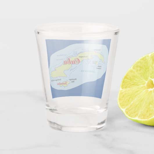Kuba-Insel Schnapsglas (Rückseite)