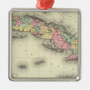 Kuba, Jamaika und Puerto Rico Ornament Aus Metall