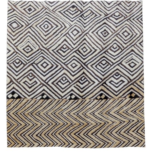 Kuba Japanisches geometrisches Muster | Duschvorhang (Vorderseite)