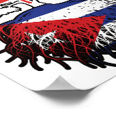 Kuba - kanadisches Tree-Roots-Flag für Kanada Poster (Ecke)