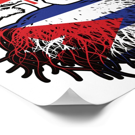 Kuba - kanadisches Tree-Roots-Flag für Kanada Poster (Ecke)