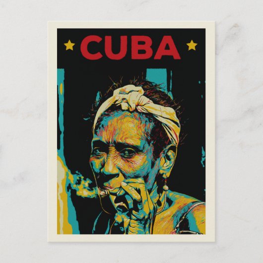 Kuba Karibik typische Frau Havanna Postcard Postkarte (Vorderseite)