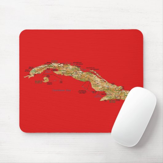Kuba-Karte Mousepad (Mit Mouse)