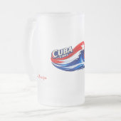 Kuba klassisch farbenfroh mattglas bierglas (Vorderseite Links)