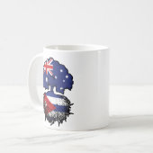 Kuba Kuba Australische Tree Roots Flag Kaffeetasse (Vorderseite Links)