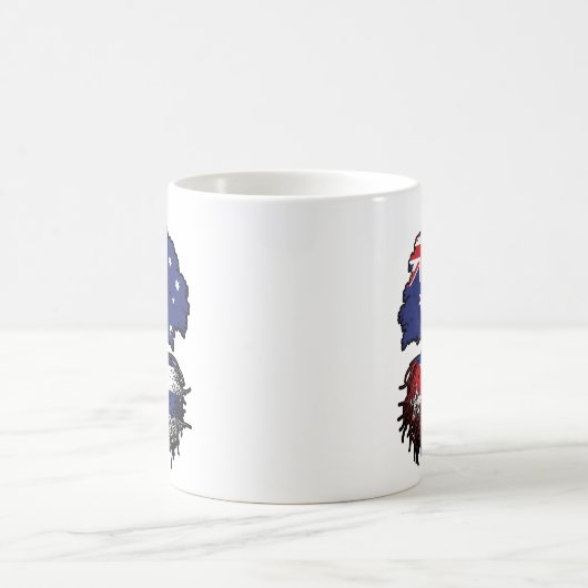 Kuba Kuba Australische Tree Roots Flag Kaffeetasse (Mittel)