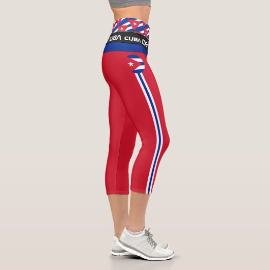 Kuba & Kuba Flag Mode, Fitness, Sport Capri Leggings (Rechts)