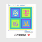 Kuba-Kuba-Würfel Aufkleber (Blatt)