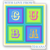 Kuba-Kuba-Würfel Aufkleber (Vorderseite)