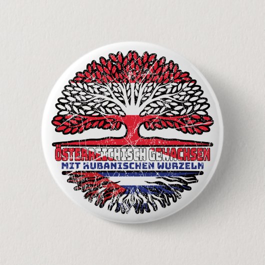 Kuba Kubanisch Österreichisch Baum Button (Vorderseite)