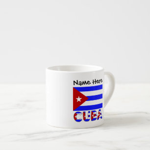 Kuba Kubanische Flagge Hellblau Personalisiert Espressotasse