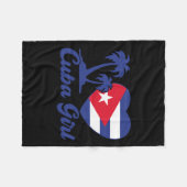 Kuba - kubanische Mädchenflagge Cubanita Hispanic Fleecedecke (Vorderseite (Horizontal))