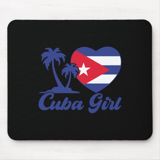 Kuba - kubanische Mädchenflagge Cubanita Hispanic Mousepad (Vorne)