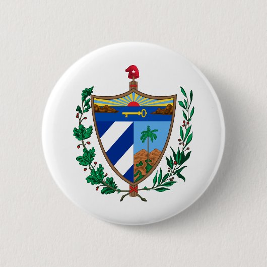 Kuba Landeswappen Symbol Emblem Flagge Button (Vorderseite)