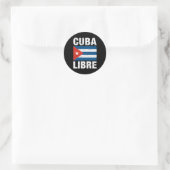 Kuba Libre Freie kubanische Flagge Runder Aufkleber (Tasche)
