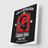Kuba Libre Rum Drinkers Revolution Quadratische Wanduhr (Winkel)