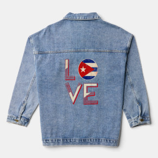 Kuba-Liebe kubanische Flagge Havanna Jeansjacke