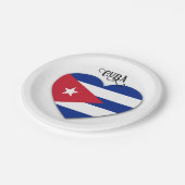 Kuba-Liebe Pappteller (Schrägansicht)