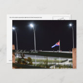 Kuba Malecon Night Sea Wall Foto Postkarte (Vorne/Hinten)