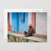 Kuba - Mann auf der Postkarte (Vorne/Hinten)