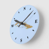 Kuba Map Clock Runde Wanduhr (Winkel)