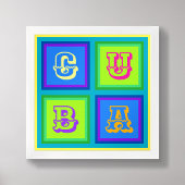 Kuba moderne farbenfrohe Wandkunst Poster