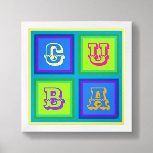 Kuba moderne farbenfrohe Wandkunst Poster
