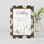 Kuba Mud Cloth Pattern Tribal Afrikanische Hochzei Einladung (Stehend Vorderseite)