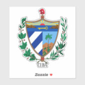 Kuba National Coat of Arms Patriotic Aufkleber (Blatt)
