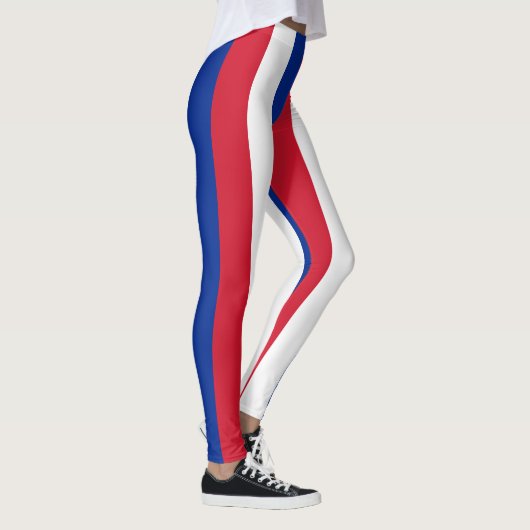 Kuba National Flag Colors Vertikal gestreift Leggings (Rechts)