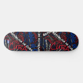 Kuba Nationaler Stolz Wordcloud Skateboard (Horizontal)