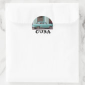 Kuba-Oldtimer-Havanna-Aufkleber Runder Aufkleber (Tasche)
