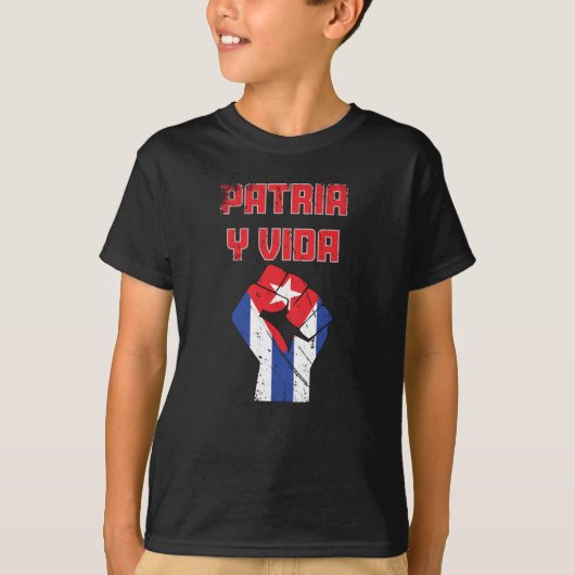 Kuba Patria Y Vida Kuba Flag Kindererbe T - Shirt (Vorderseite)