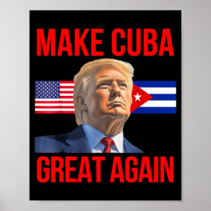 Kuba Patriotische Freiheit Kuba USA-Flagge Grafik Poster