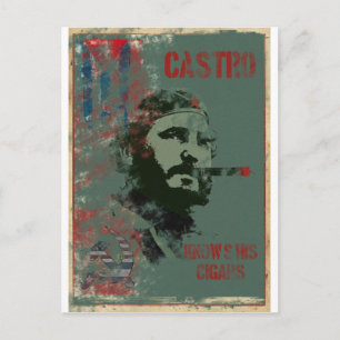 Kuba Propaganda Castro Postkarte
