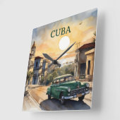 Kuba Quadratische Wanduhr (Winkel)