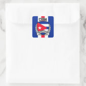 Kuba Quadratischer Aufkleber (Tasche)