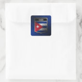 Kuba Quadratischer Aufkleber (Tasche)