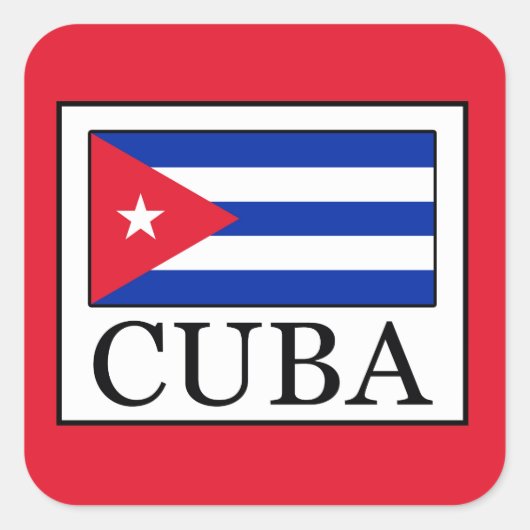 Kuba Quadratischer Aufkleber (Vorderseite)
