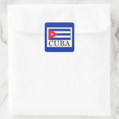 Kuba Quadratischer Aufkleber (Tasche)