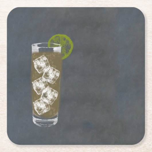 Kuba Rechteckiger Pappuntersetzer (Vorderseite)