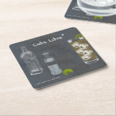 Kuba Rechteckiger Pappuntersetzer (angewinkelt)