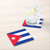 Kuba Rechteckiger Pappuntersetzer (Vor Ort)